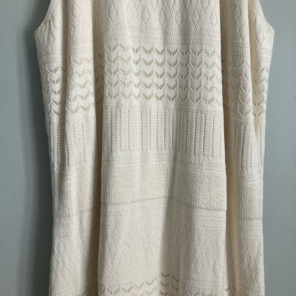ABERCROMBIE & FITCH Cream Knit Body Con Tank Dress Size S - Picture 4 of 12